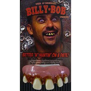 Billy-Bob Hillbilly Redneck Funny Costume Teeth Halloween Accessories Custom Fit